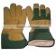 Double Palm Brown cow split leather work glove
