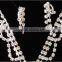 Hot fashion crystal heart shape pendant for party jewelry artificial bride necklace set GJ-085