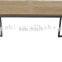 outdoor table with teak wood powder coated aluminum frame
