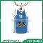 China Supplier metal two sided souvenir sports jersey custom keychain