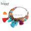 Fashion jewelry vintage ethnic colorful tassel bead rope woven bracelet Valentine's Day bracelet