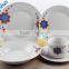 20 PCS Round Shape Porcelain Dinner Set with Color Lines Decal Printing