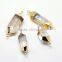 Gold Plated Natural Rock Crystal Quartz Bullet Point Connector Links(G-J128-26)