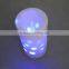 Battery powered 6 inch plastic pillar colorful christmas moving snowflake candle