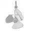 3 dimensional propeller pendants for bracelet zinc alloy charms and pendants