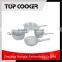 induction marble coating cookware sets with glass lid