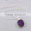 Sterling Silver Druzy Gemstone necklace