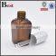 square 25ml black brown glass bottle cosmetic serum dropper bottle