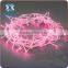 Christmas greeting Transparent Cable Battery Operated Pink LED Fairy Lights,led christmas string light