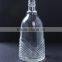 500ml promotional OEM customized wholesale clear glass wine bottle with unique pattern for sale