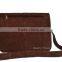 Full grain leather messenger vintage bags suede material