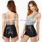 Fashion Summer Faux Leather Women Shorts Skinny Sexy PU Leather High Wasit Shorts Plus Size Black Shorts short feminino XXL