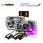 7' SQUARE BMC CRYSTAL GLASS LED HALO RING 12V/24VAuto Halogen Semi Sealed Beam Auto Halogen Lamp H4 or HID