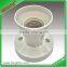lamp holder screw type white color straight e27 lamp holder