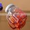 Gradient color mason jar with lid and straw