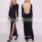 New clothes factory latest dress design mesh top sleeveless long women chiffon maxi dress