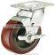 4-8 Inch Brown PVC Swivel Caster Wheel