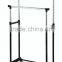 Double Adjustable Garment Rack Hanging Clothes Rack With Shelves
