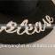 spray paint flat top wide brim women paper hat
