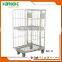 Hot sale nestable 3 sides roll cage container with metal base with high quality