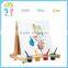 Movable double-side kids painting wooden easel