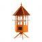 Pawhut Brown Fir Wood Bird Cage W/2 Trays