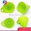 Fashion Colorful Kitchen Super Easy Foldable Mini Silicone Funnel