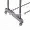 Heavy Duty Double Rail Adjustable Telescopic Rolling Clothing Garment Rack