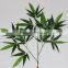 wholesales plastic artificial garden green bamboo plants lumber craft with leaves for decoration