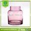 2016newest home decor decorative pink color glass hurricane vase