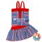Wholesale Girls Small Stripe Tankini Swimwear Smocked Swimsuits Toddler