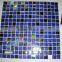 Beautiful and special design bathroom tiles glass mosaics, blue swimming pool use mosaic tile