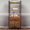 Book Rack 3 Drawers Rustic Industrial Furniture