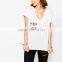 2015 best selling white v neck yoga t shirt.