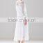 Ladies fashion long skirt mesh pattern cotton perspective skirt SR-P9963