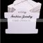 2016 white long paper jewelry pack cards custom logo necklace display jewelry cards