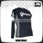 Black/white sublimation printed lycra compression bjj rash guards with long sleeves