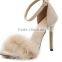 zm50271b 2017 europe new style feather high heels women sandals hollow out sexy latest high heel ladies shoes