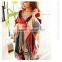 Hot sales different colors choice fashion design fake cashmere plaid pattern design scarf with tassel warm fashion scarf