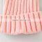 Myfur Wholesale Baby Pink Top Quality Raccoon Fur Pompoms Hat And Cap