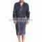 Men Solid Coral Fleece Lounge Bathrobe