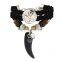 Fasion Caribbean Bead Horn Ethnic Hand-weaved Leather Charm Bracelet
