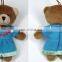 10cm Plush Bear keychain/teddy bear Keychain with T-shirt min teddy bear keychain toy