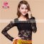 Sexy elegant lace long sleeve egyptian women belly dance top blouse clothes S-3017#