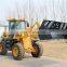 1.6Ton hydraulic wheel loader with street sweeper,snow bucket