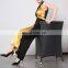 Elegant Patchwork Hit Color Jumpsuit Female Halter Sleeveless High Waist Tunic Women