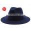 Wholesale New Wide Brim Fashion Jazz Cap Panama Vintage Winter Felt Fedora Wool Wide Custom Hats