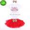 2019 Daddy's Valentine Letter Romper Tops + Tutu Skirt + Headband 3PCS Outfit Набор детской одежды