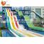 rainbow waterpark equipment water slide fiberglass racing slide