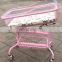Safety and comfortable plastic abs baby bassinet crib newborns trolley medical infant sleep adjustable hospital baby cart